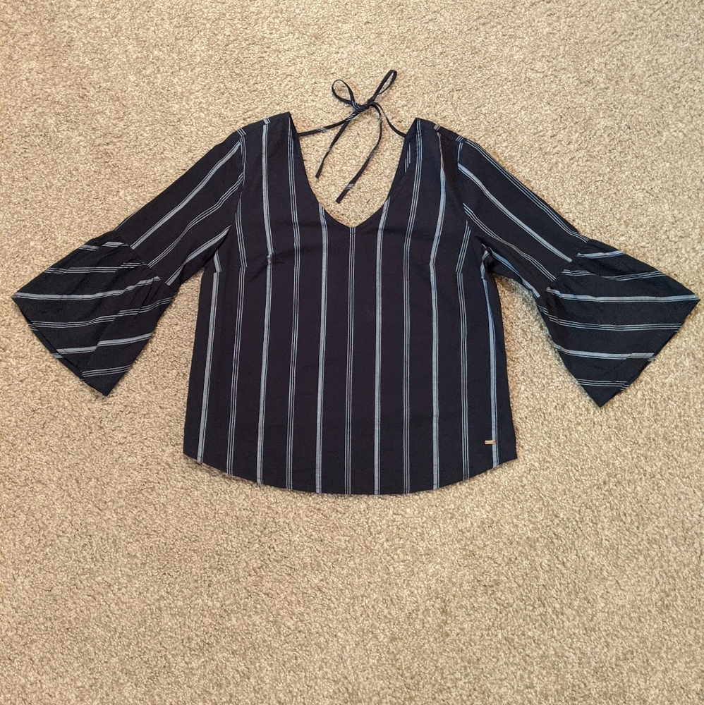 Tommy Hilfiger Navy Blue Striped Blouse